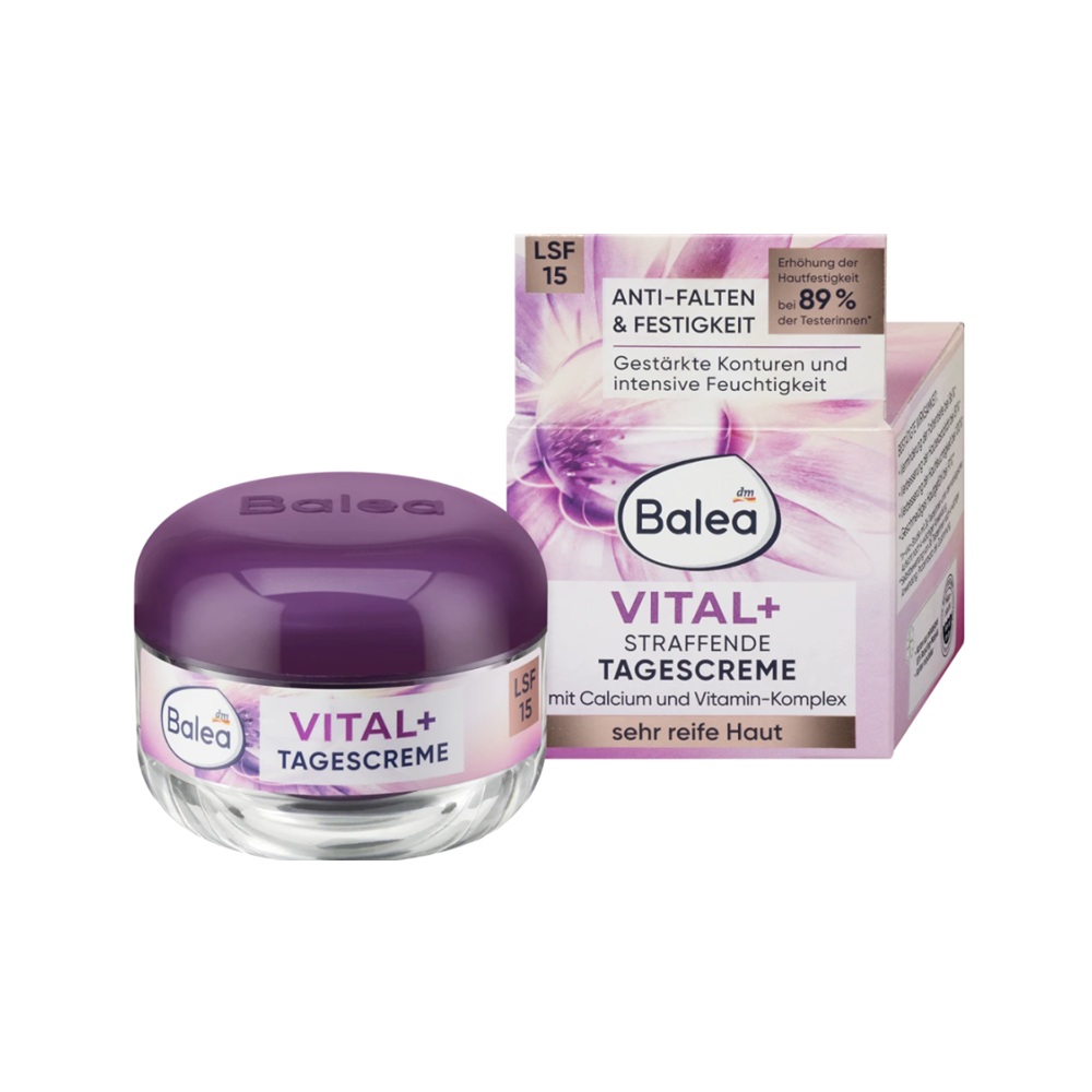 Денний зміцнюючий крем Balea Vital+ SPF 15, 50 мл