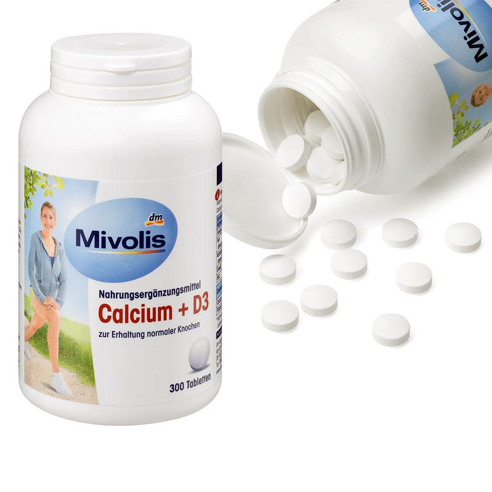 Кальцій + D3 від Mivolis, таблетки 300 шт., 270 г