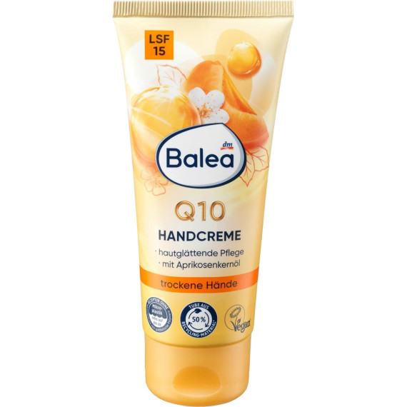 Крем для рук Balea Q10 з абрикосовою олією і SPF15, 100 мл
