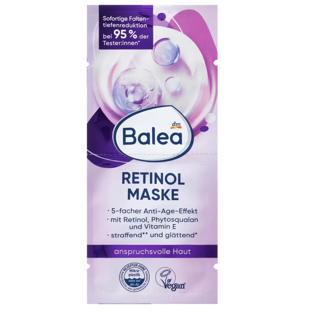 Маска для обличчя Balea Maske Retinol, 2шт х 8 мл