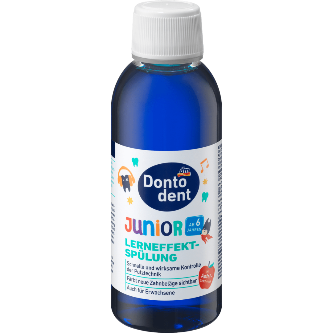 Ополіскувач-індикатор якості чищення зубів Dontodent Junior, для дітей від 6 років, 200 мл