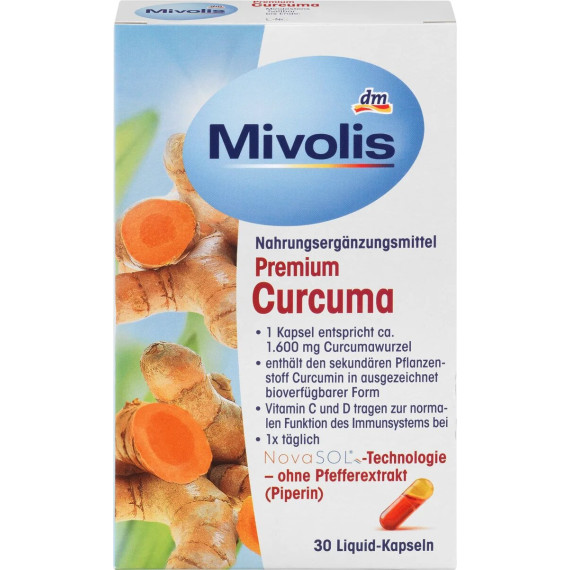 Преміум Куркума Mivolis в капсулах, 30 шт, 19 г