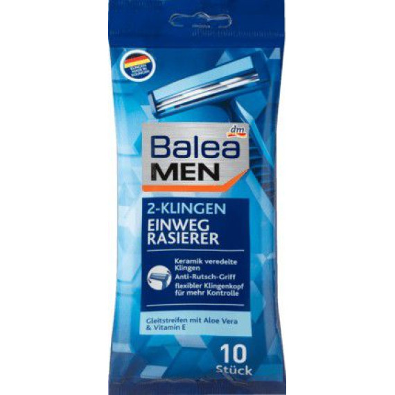 Станок для гоління одноразовий Balea Men з двома лезами, 10 шт.