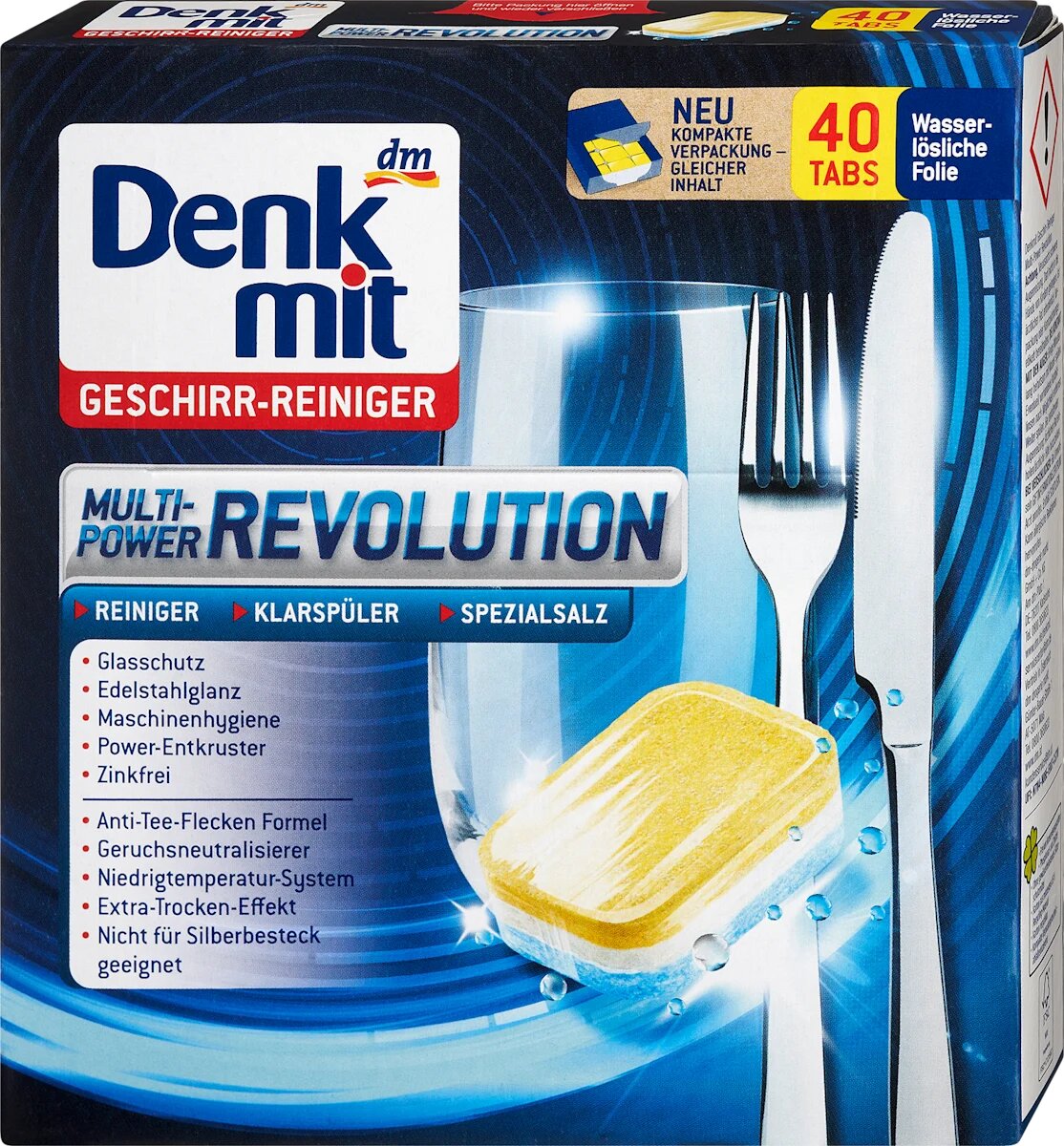 Таблетки для посудомийки Denkmit Multi-Power 12, 40 шт.