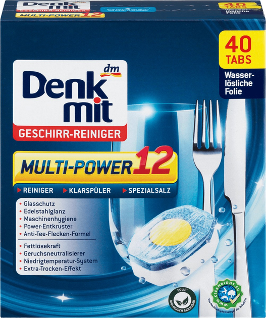 Таблетки для посудомийки Denkmit Multi-Power 12, 40 шт.