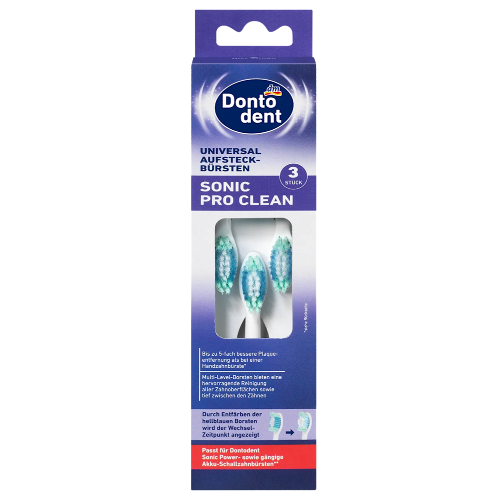 Універсальні насадки для щітки Sonic Pro Clean Dontodent, 3 шт