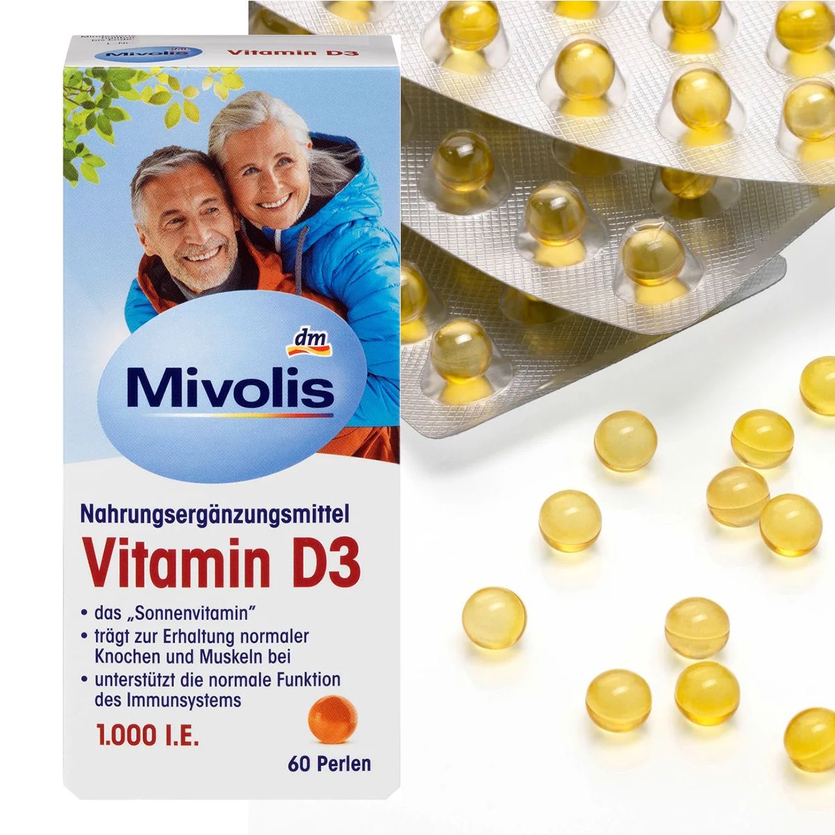 Вітамін D3 для дорослих Mivolis Vitamin D3, 60 шт